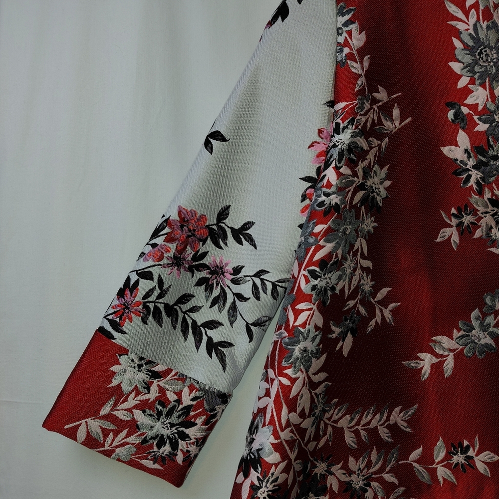 IC‎ By Connie K Floral Jacquard Kimono Style Blazer Women's Sz XS - Picture 5 of 7